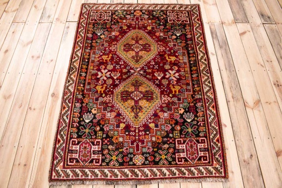 10951 Tribal Persian Qashqai Rug 116x164cm (3.10 x 5.4ft)