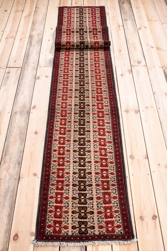 10957 Long Narrow Persian Baluch Runner Rug 51x359cm (1.8 x 11.9ft)