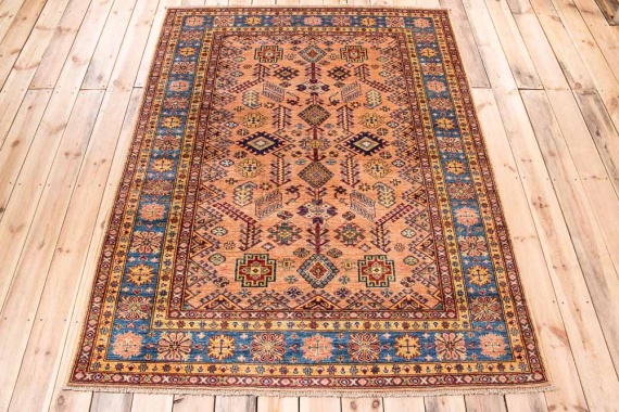 10990 Fine Afghan Kazak Rug 157x208cm (5.1 x 6.9ft)