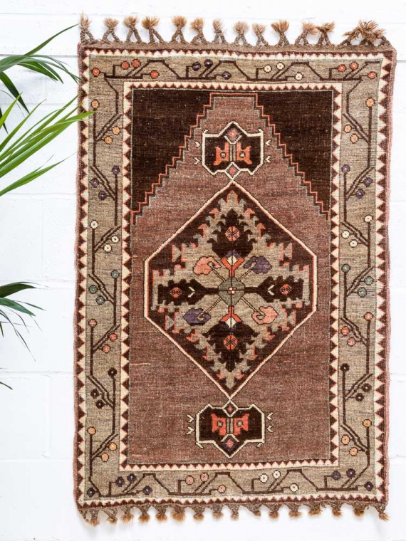 11761 Turkish Vintage Kars Rug 82x121cm (2.8 x 3.11ft)