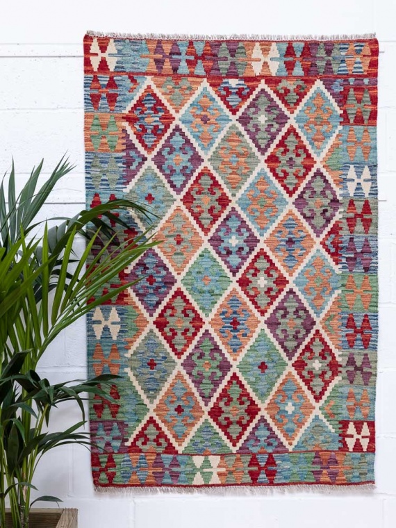 11875 Afghan Vegetable Dyed Kilim Rug 102x157cm (3.4 x 5.1ft)