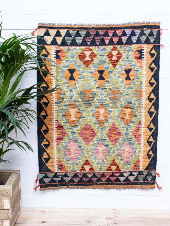 11903 Afghan Vegetable Dyed Kilim Rug 91x123cm (3 x 4.0ft)