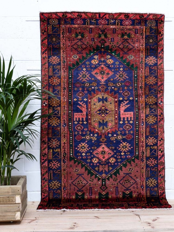 11907 Persian Hamadan Rug 131x218cm (4.3 x 7.1ft)