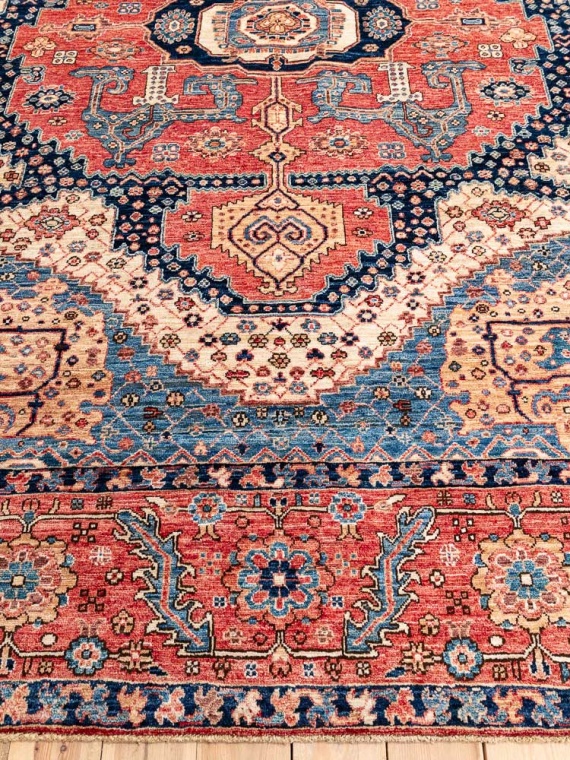 Tapis Oriental Afghan Ariana N°79528 - 129x80cm - 100% Laine Vierge - Neuf