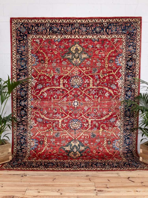 12521 Large Decorative Afghan Ariana Pile Carpet 245x316cm (8.0½ x 10.4½ft)