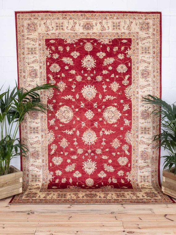 12523 Large Fine Afghan Ziegler Pile Carpet 212x307cm (6.11½ x 10.1ft)