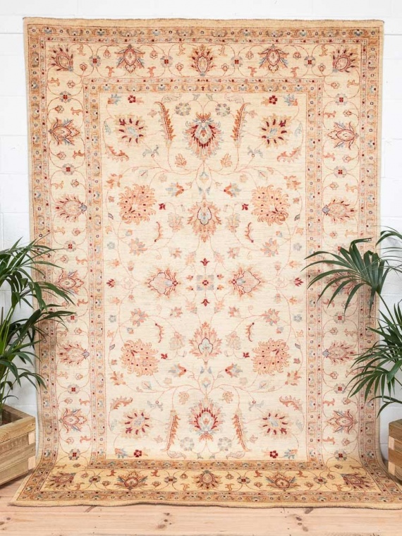 12528 Large Fine Afghan Ziegler Pile Carpet 206x300cm (6.9 x 9.10ft)