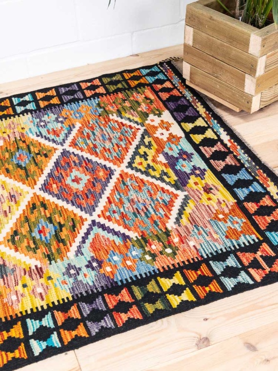 12660 Afghan Vegetable Dyed Kilim Rug 120x200cm (3.11 x 6.6½ft)