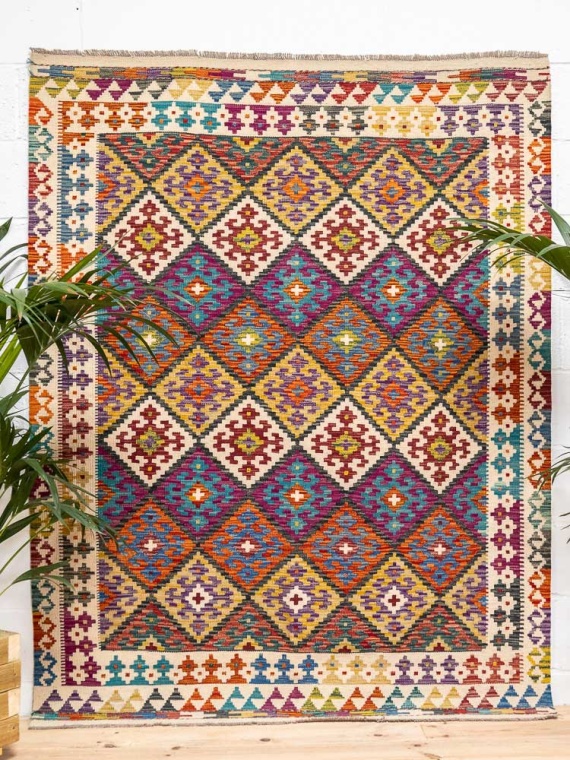 【美品】vintage Afghan rug gabbeh kilim 17万 7x10 Kilim Area Rug Gabbeh Design Afghan Handmade Wool