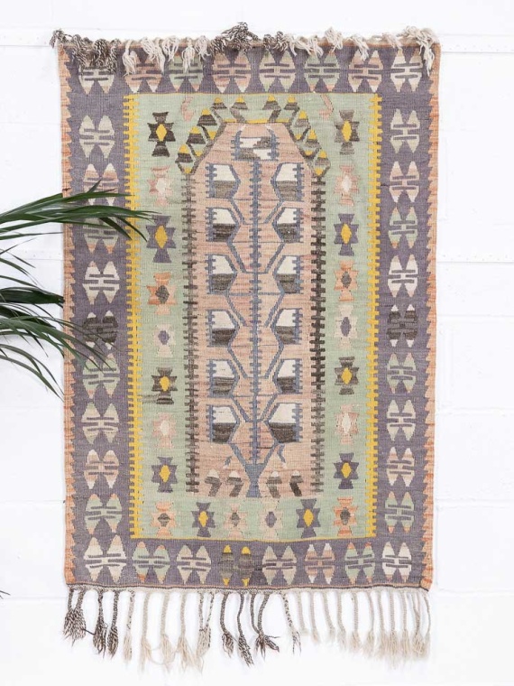 37.5×70 \"Call me” ViNTAGE TURKiSH RUG 9' x 11' Multi Color Turkish Vintage Rug - 17565 | Rugreform