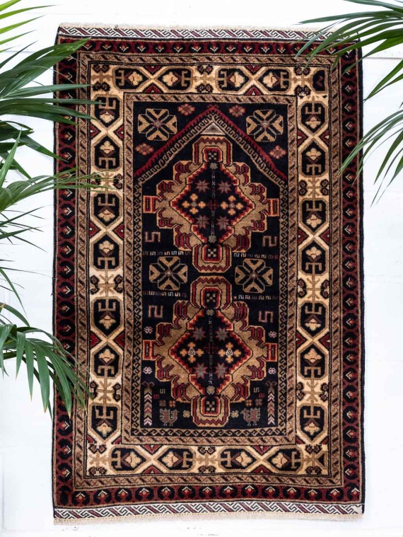 Small Vintage Afghan Baluch Rug 47x84cm - Prayer Rug Design