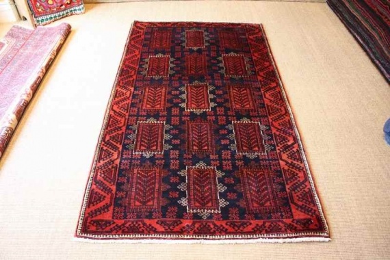 5909 Persian Mashad Baluch Oriental Rug 104x183cm (3.5 x 6ft)