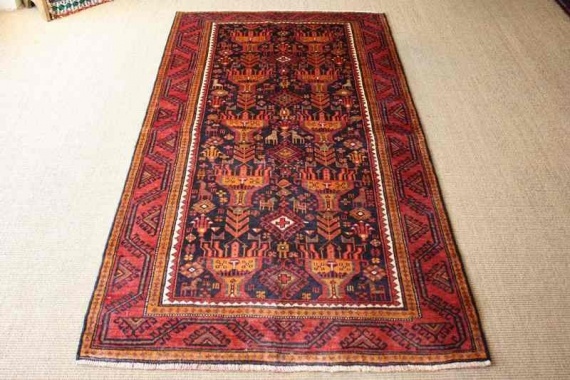 5928 Oriental Mashad Baluch Persian Rug 101x190cm (3.3½ x 6.2½ft)