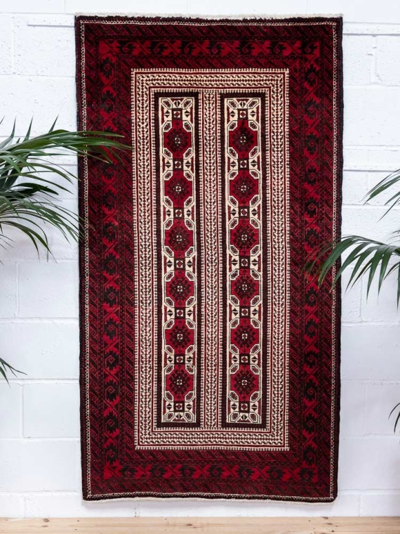 Mashad Baluch Oriental Rug 101x201cm (3.3½ x 6.7ft)Persian Baluch