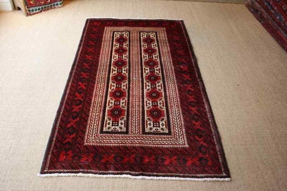 6025 Persian Mashad Baluch Oriental Rug 101x183cm (3.3½ x 6ft)