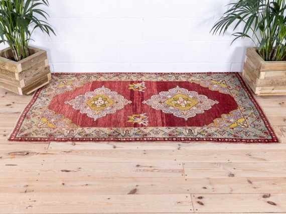 Vintage Turkish Sivas Rug 107x191cm (3.6 x 6.3ft)