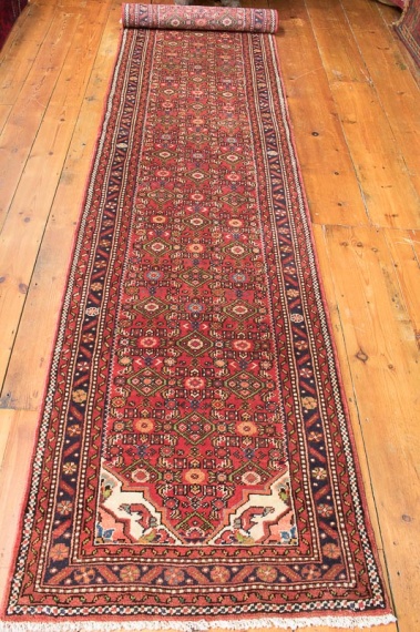 8466 Oriental Persian Hosseinabad Runner Rug 82x395cm (2.8 x 12.11ft)