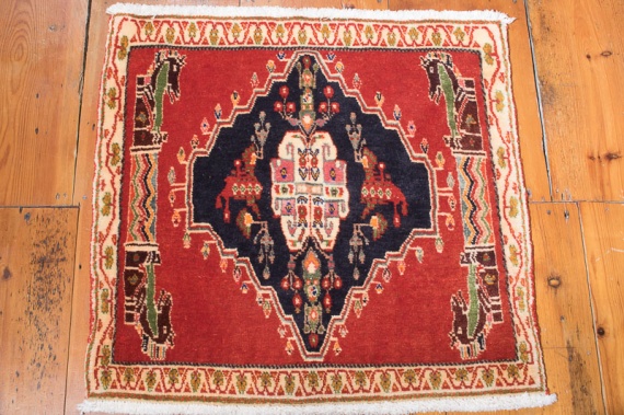 8644 Persian Qashqai Rug 58x62cm (1.10 x 2.0ft)