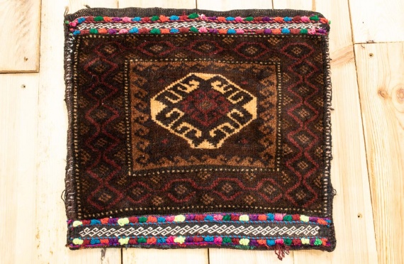 CC1421 Tribal Afghan Baluch Carpet Cushion Cover 38x42cm (1.3 x 1.4ft)