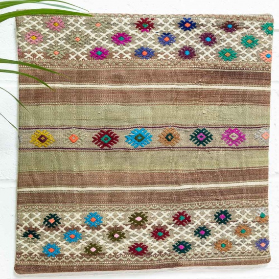 KC2327 Turkish Kilim Cushion Cover 60x60cm