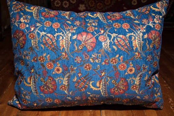 Large Blue Ottoman Turkish Floor Cushion Cover 68x94cm