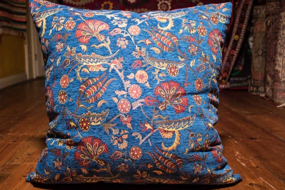 Medium Blue Ottoman Turkish Cushion Cover 68x68cm