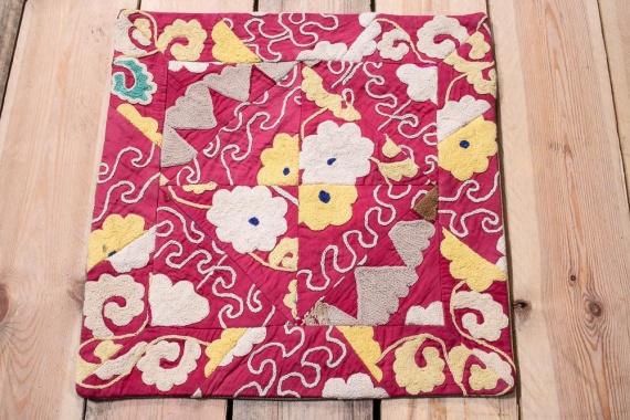 SC575 Patchwork Uzbek Suzani Cushion Cover 41x41cm