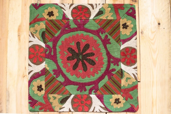 SC613 Patchwork Uzbek Suzani Cushion Cover 41x42xm