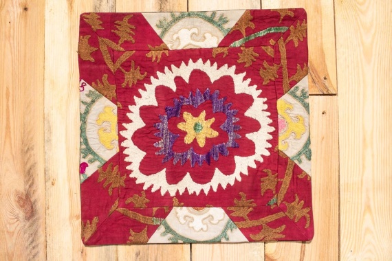 SC619 Patchwork Uzbek Suzani Cushion Cover 40x40cm