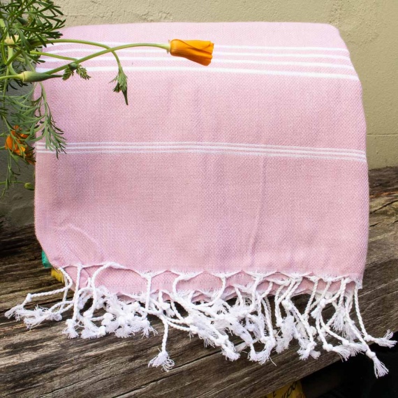 Turkish Hammam Beach Towel - Dusky Pink