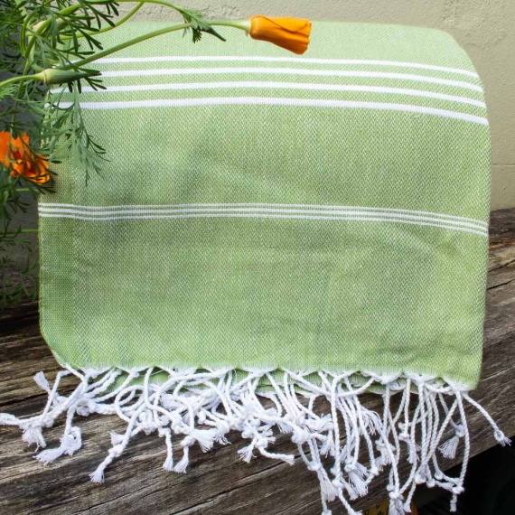 Turkish Hammam Beach Towel - Olive