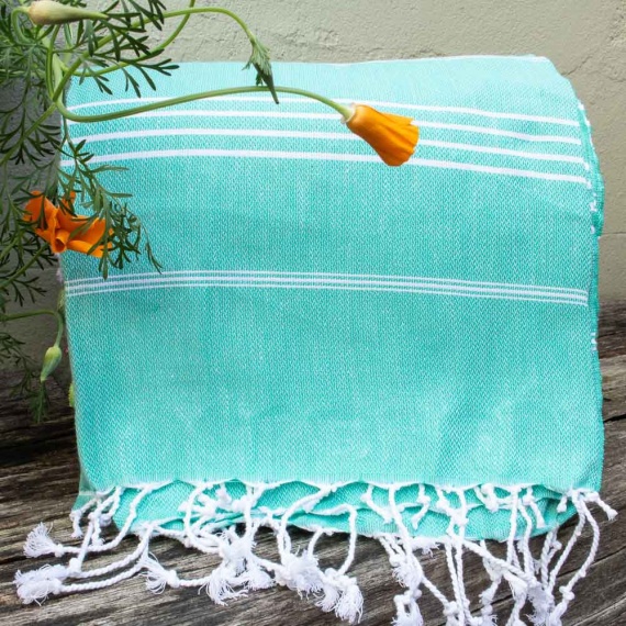 Turkish Hammam Beach Towel - Turquoise