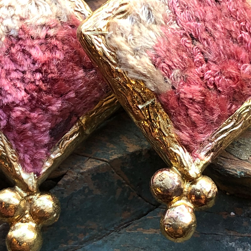 (AE191) Ottoman Design Earrings 60mm x 30mm
