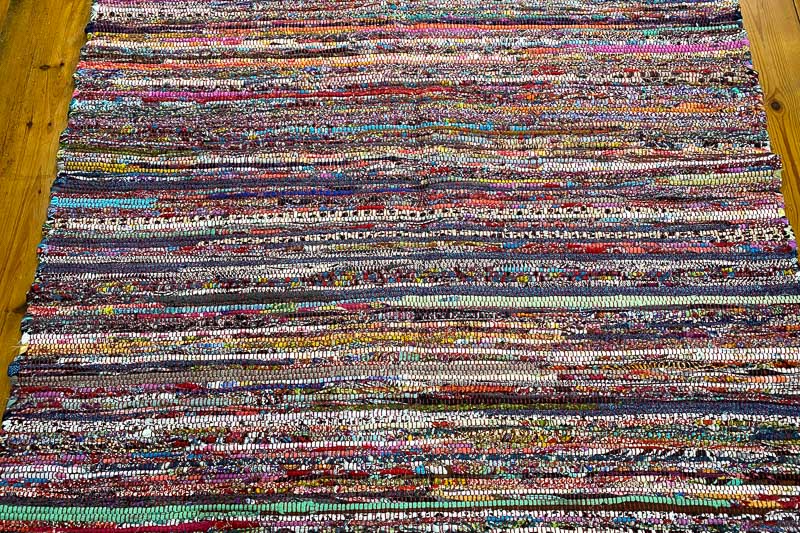 (RR524) Multi Rag Rug Red Hues 120x180cm