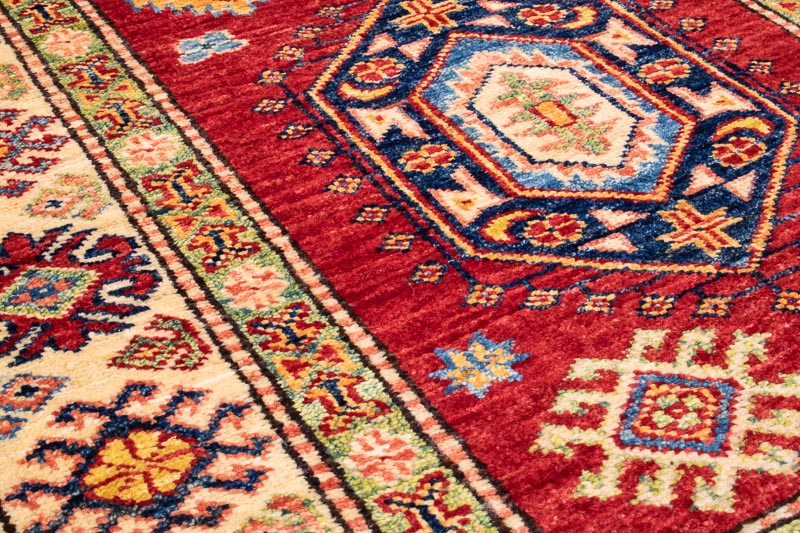 10237 Fine Afghan Kazak Runner Rug 82x316cm (2.8 x 10.4cm)