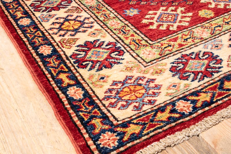 10237 Fine Afghan Kazak Runner Rug 82x316cm (2.8 x 10.4cm)