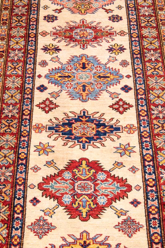 10239 Fine Afghan Kazak Runner Rug 79x325cm (2.7 x 10.8cm)