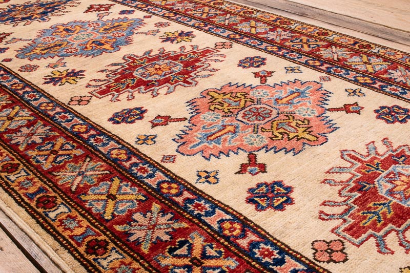 10239 Fine Afghan Kazak Runner Rug 79x325cm (2.7 x 10.8cm)