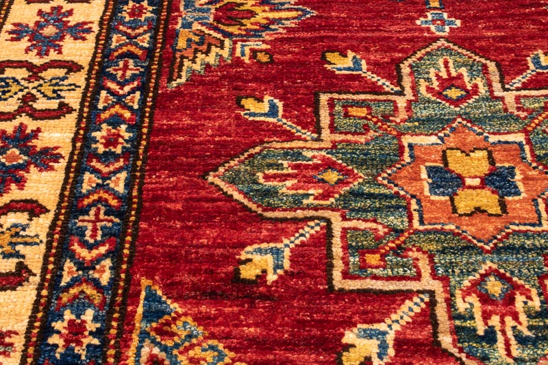 10242 Fine Afghan Kazak Runner Rug 80x319cm (2.7 x 10.5ft)