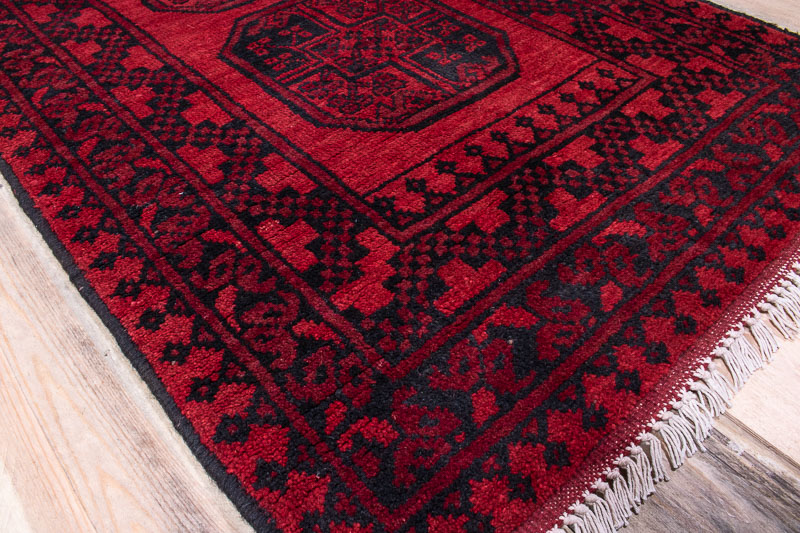 10260 Long Afghan Red Aq Chah Runner Rug 81x577cm (2.8 x 18.11ft)