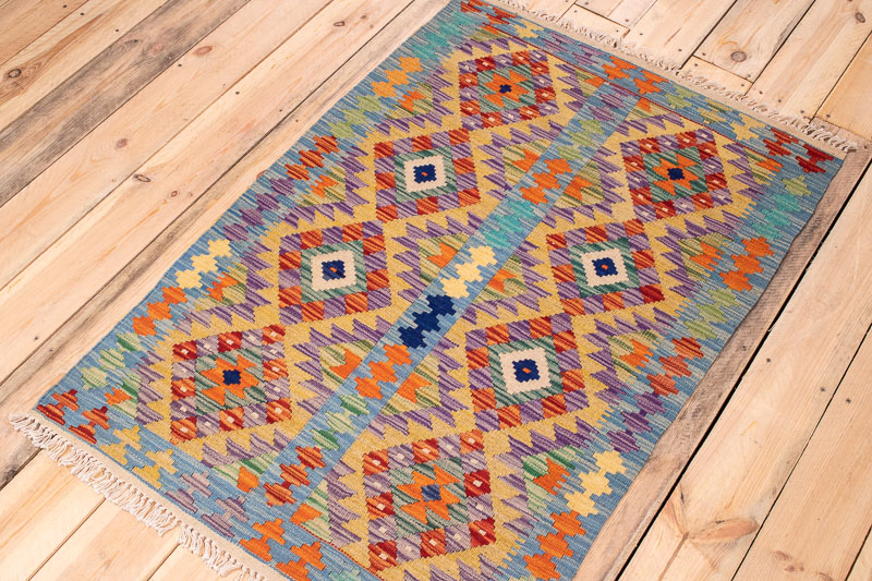 10311 Afghan Kilim Rug - Vegetable Dyed 82x122cm (2.8 x 4ft)