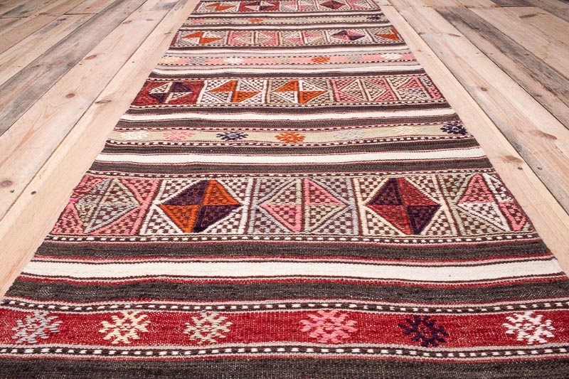 10411 Turkish Vintage Runner Rug - Canakkale 66x211cm (2.2 x 6.11ft)