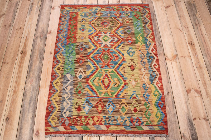 10422 Afghan Vegetable Dyed Kilim Rug 102x150cm (3.4 x 4.11ft)