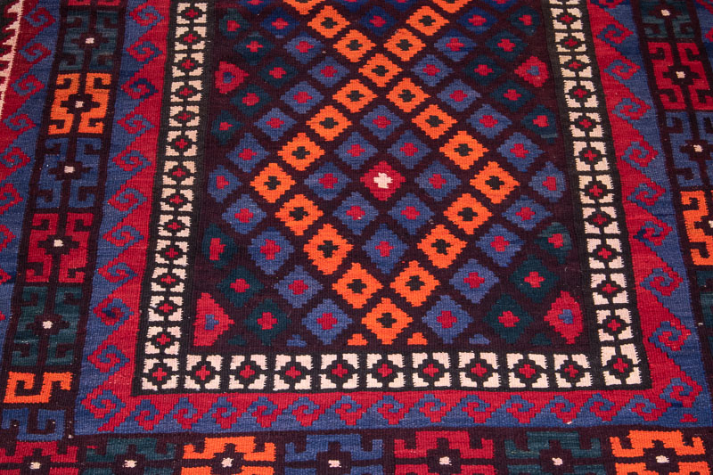 10518 Fine Afghan Kilim Rug - Ghalmouri 129x241cm (4.2 x 7.11ft)