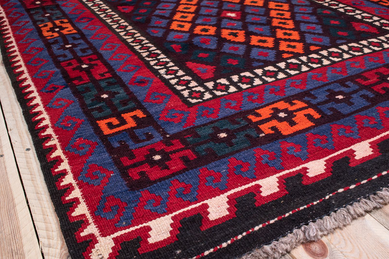 10518 Fine Afghan Kilim Rug - Ghalmouri 129x241cm (4.2 x 7.11ft)