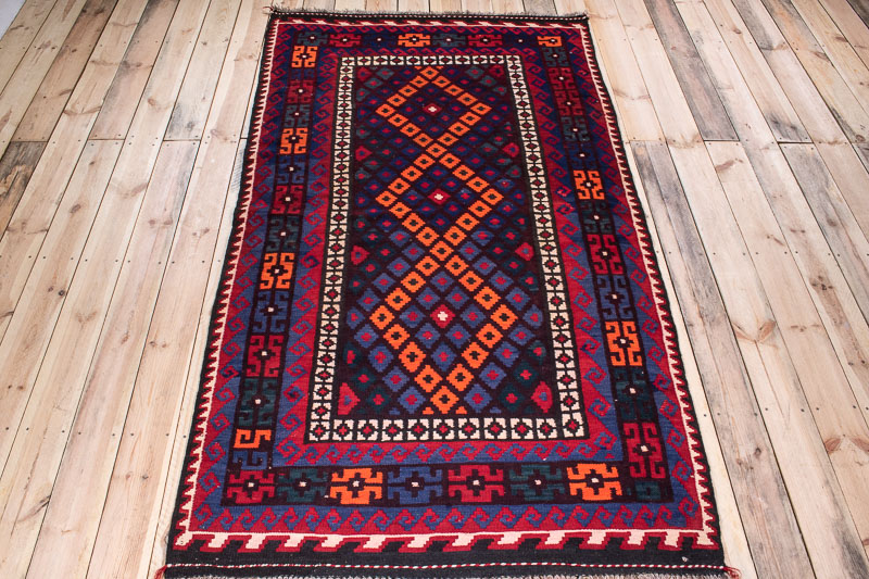 10518 Fine Afghan Kilim Rug - Ghalmouri 129x241cm (4.2 x 7.11ft)