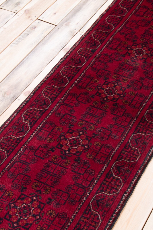 10547 Fine Afghan Runner Rug - Khal Mohammedi 66x290cm (2.2 x 9.6ft)