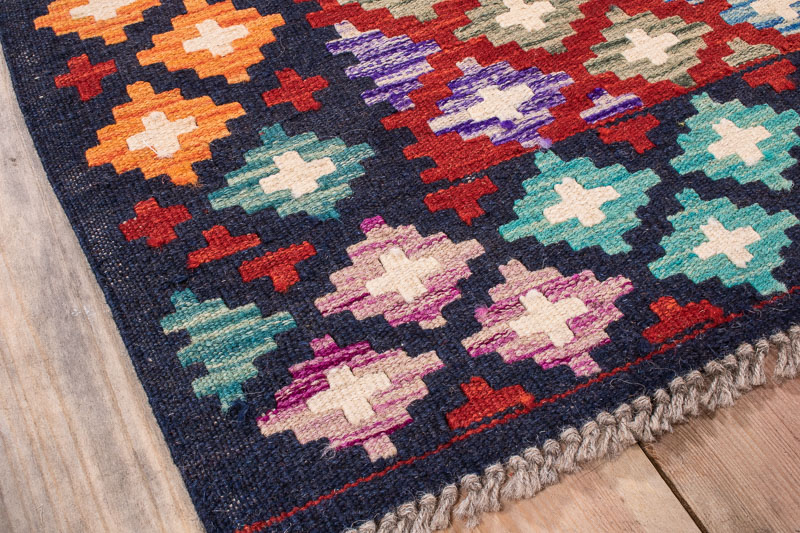 10617 Afghan Vegetable Dyed Kilim Rug 81x122cm (2.8 x 4ft)