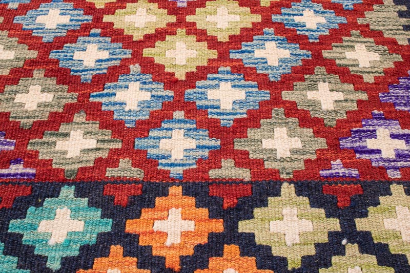 10617 Afghan Vegetable Dyed Kilim Rug 81x122cm (2.8 x 4ft)