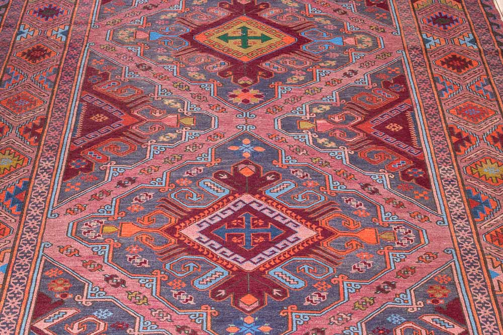 10655 Large Azerbaijan Vintage Soumak Kilim Rug 195x362cm (6.4 x 11.10ft)